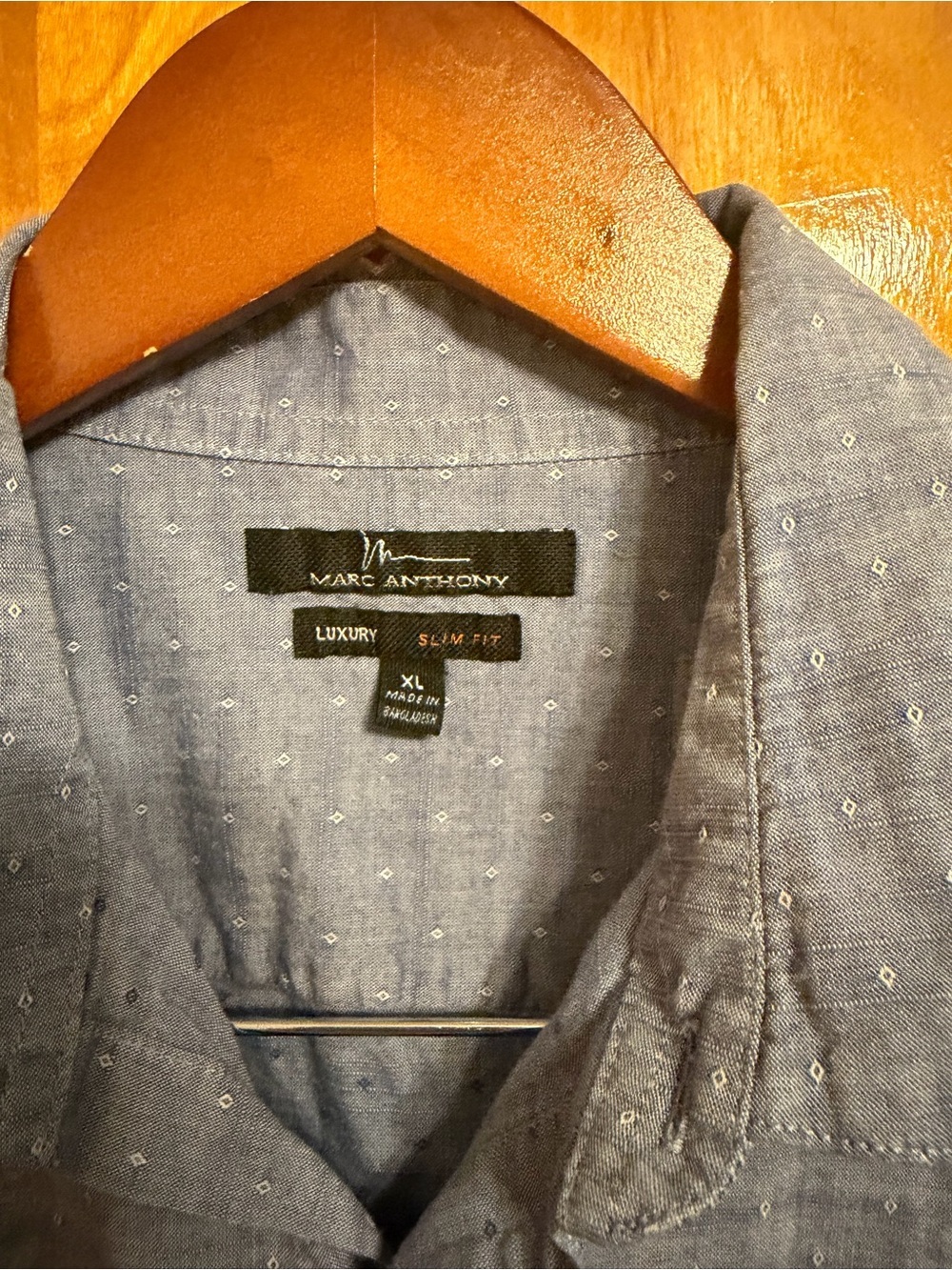 Marc Anthony Light Blue Short-Sleeve Button-Down Shirt - Picture 2 of 4